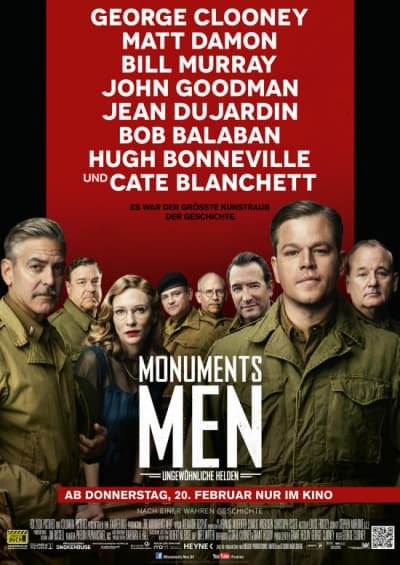 Filmplakat The Monuments Men - Ungewöhnliche Helden